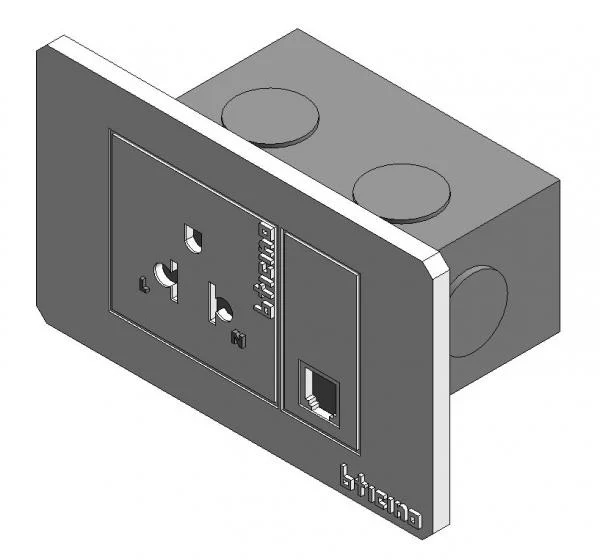 1-Gang Telephone Power Outlet Socket