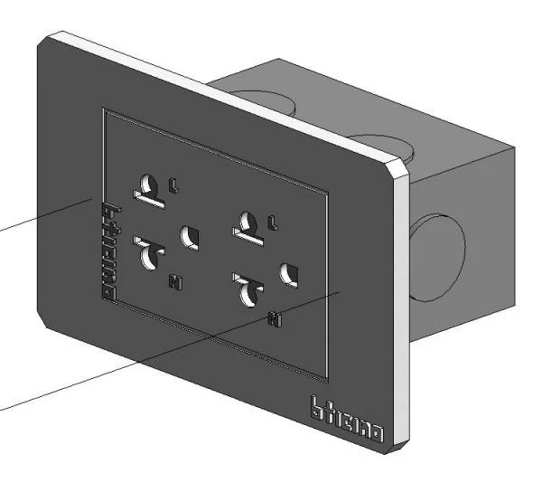 2-Gang Electrical Outlet Socket
