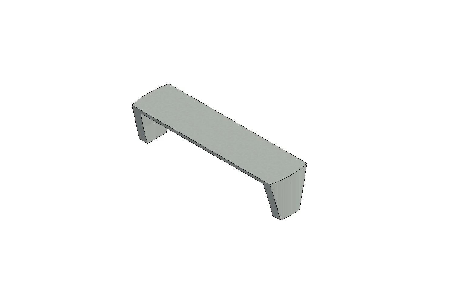 Backless Concrete Bench