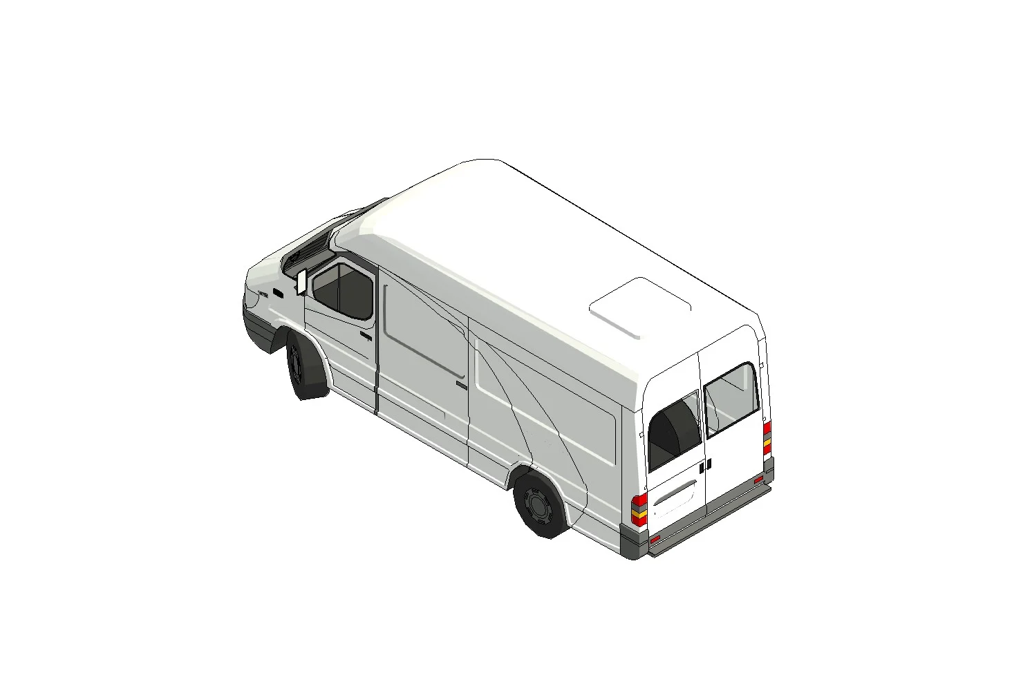 Cargo Van Vehicle Revit Family