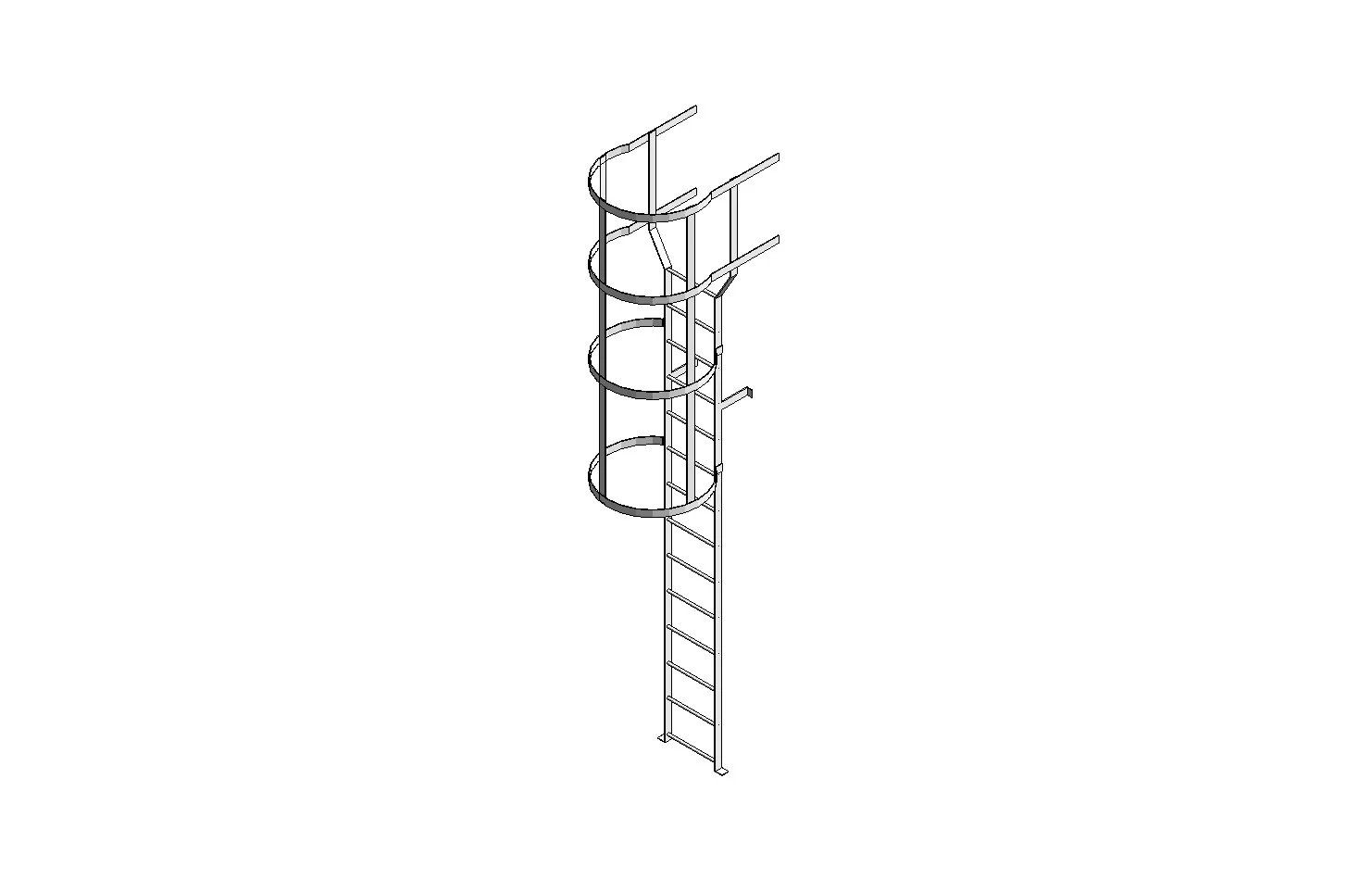 Cat Ladder With Safety Cage