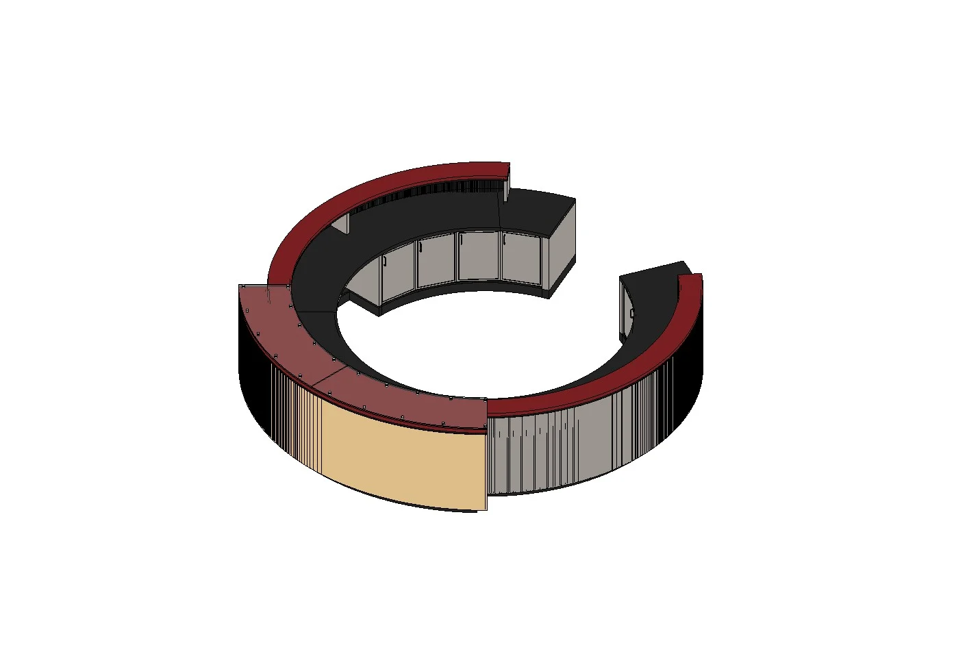 Circular Reception Desk Office Furniture