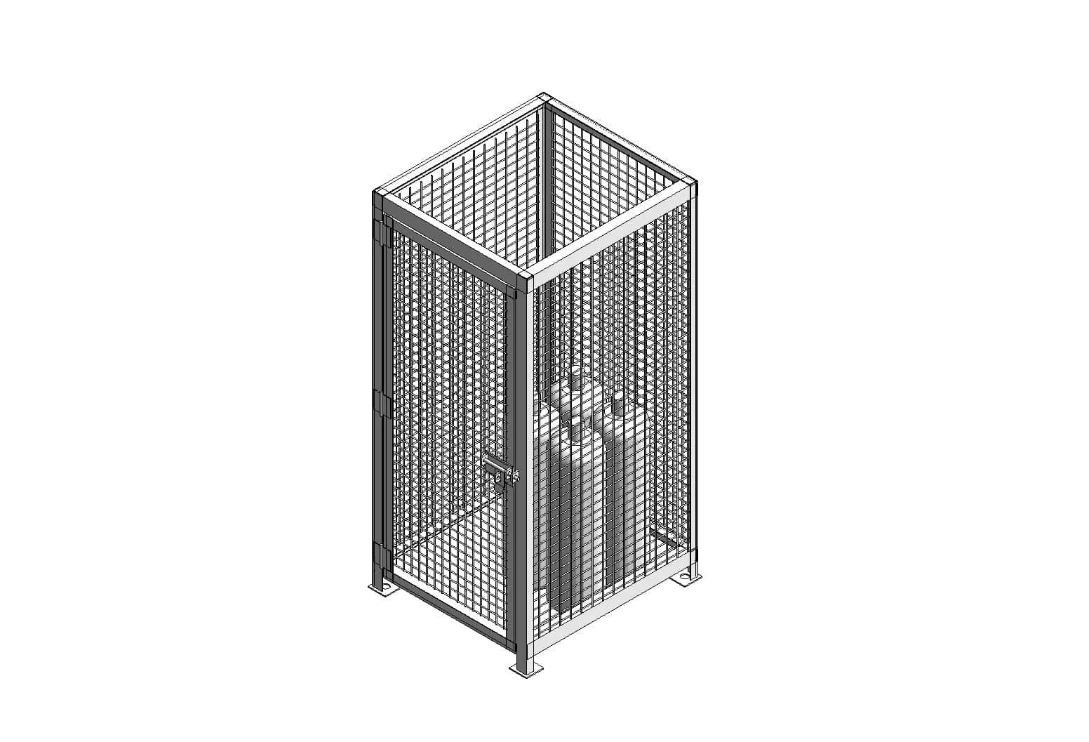 Compressed Gas Cylinder Storage Cage