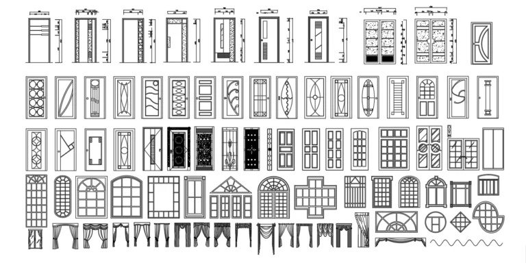 Doors And Windows AutoCAD Blocks