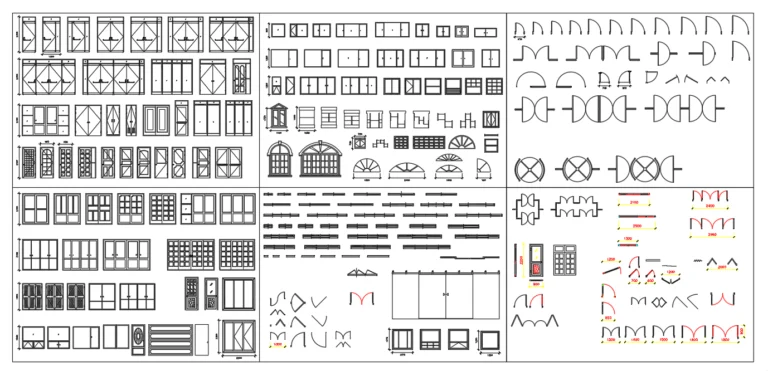 Doors and Windows CAD Blocks