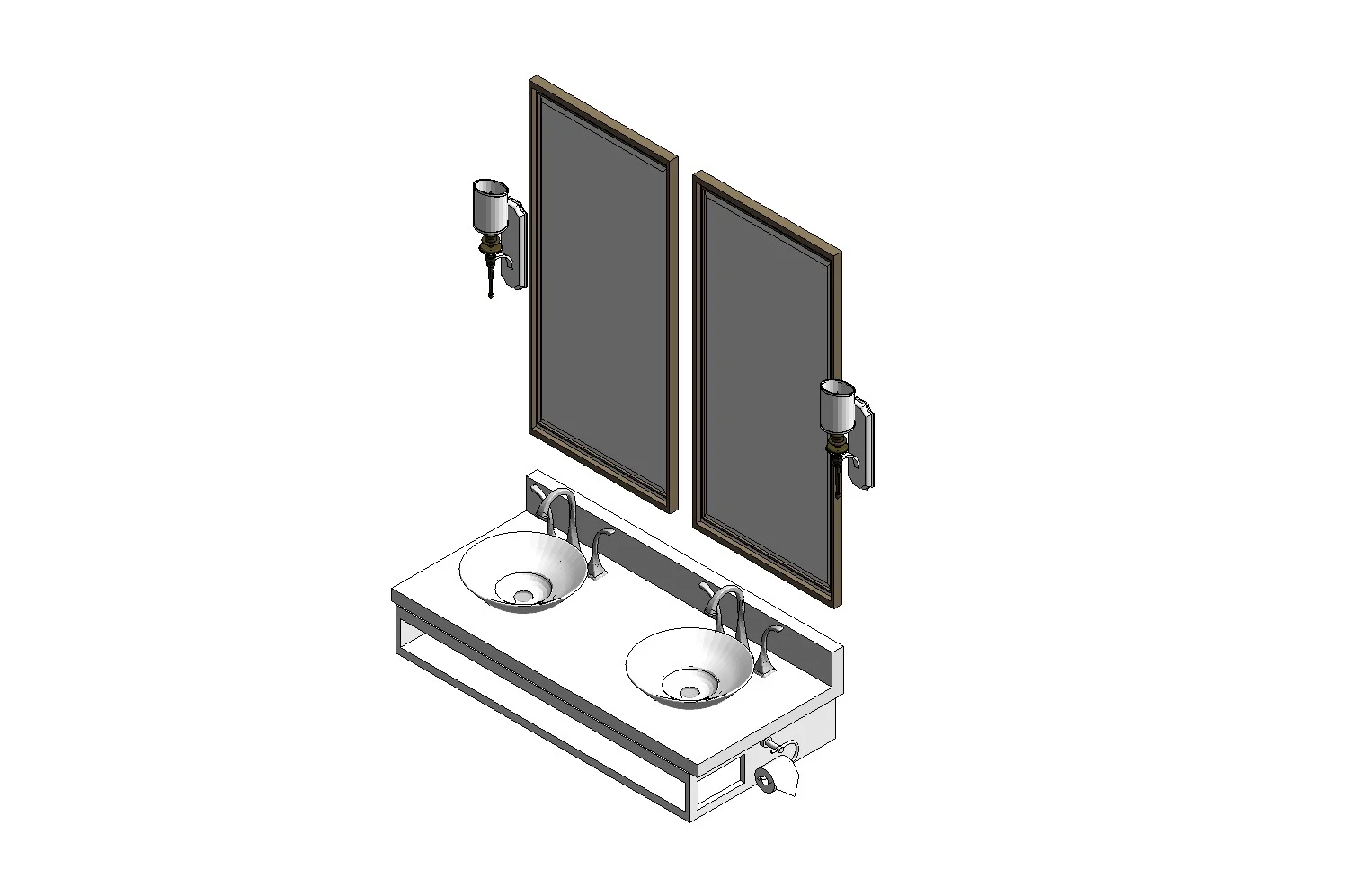 Double Floating Vanity