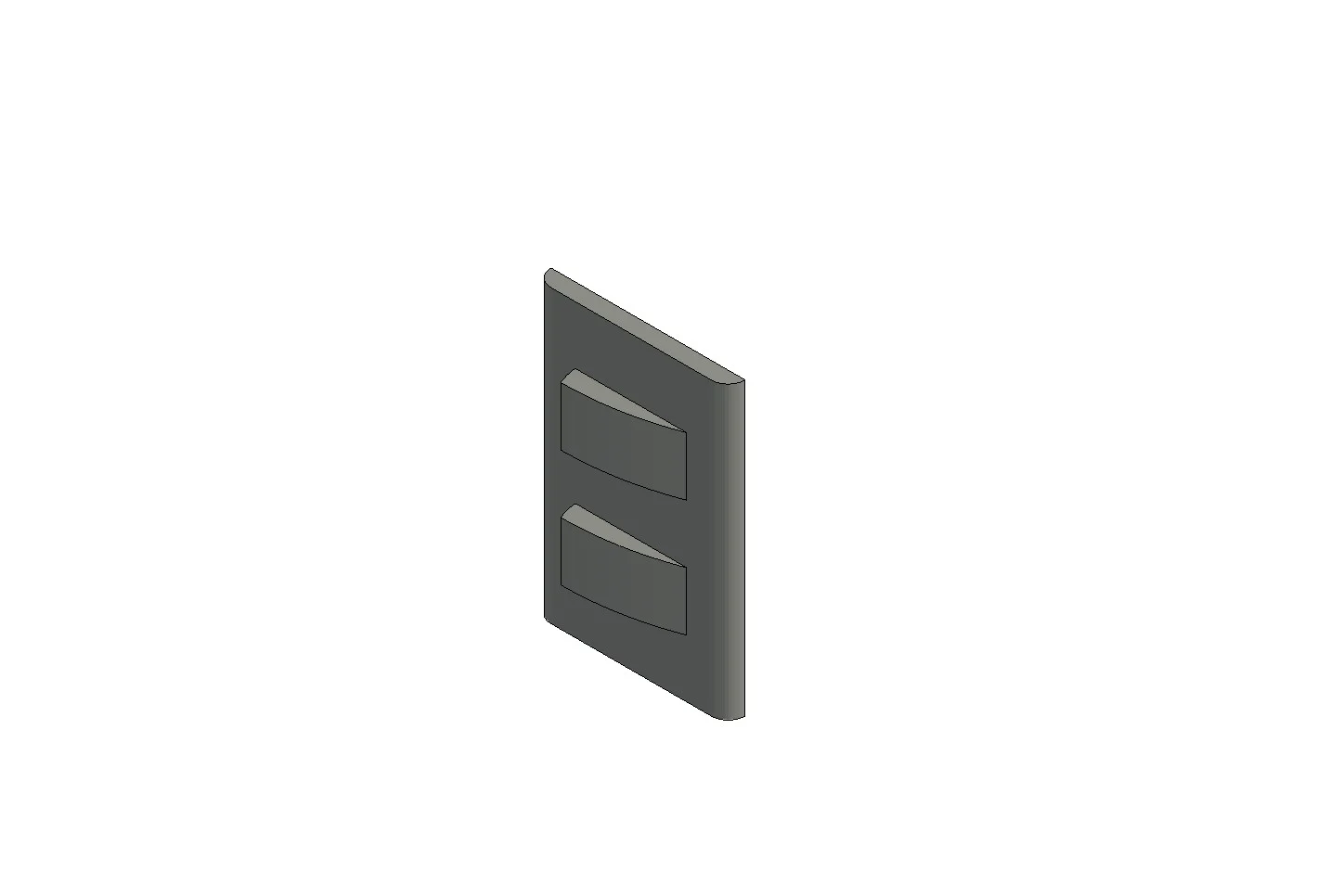 Double Flush Mounted Light Switch