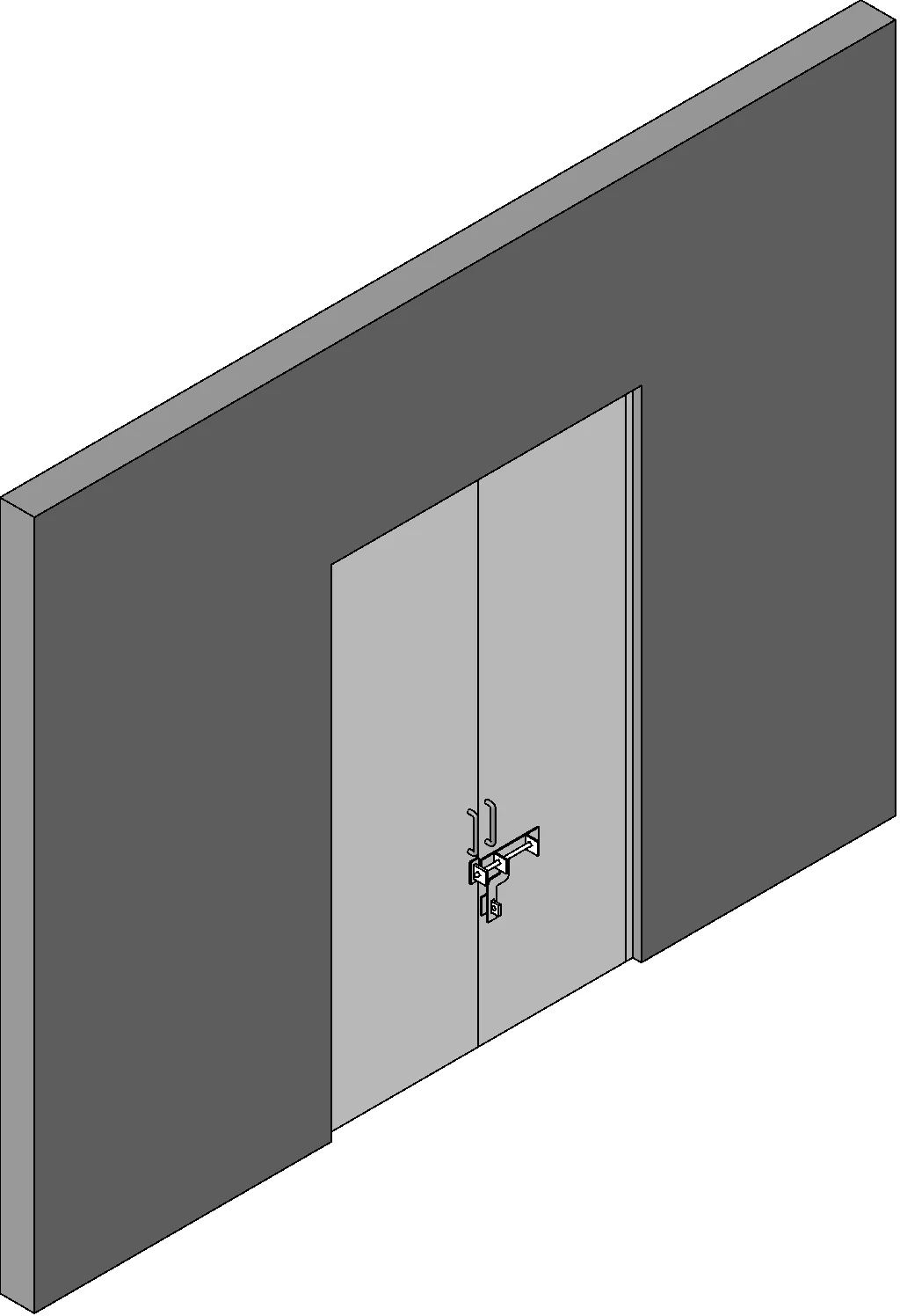 Double Steel Swing Door