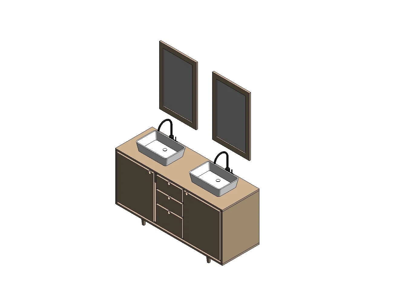 Double Vanity Mirror