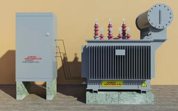 Electrical Transformer With Distribution Board