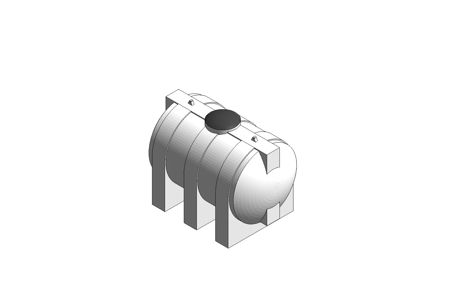 Horizontal Cylindrical Water Tank