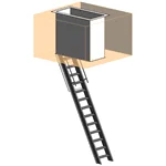 Ladder to Roof Hatch 9 Ft to 12Ft with Deep Box Frame to Roof Hatch