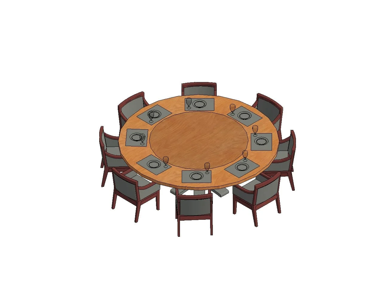 Large Round Dining Table