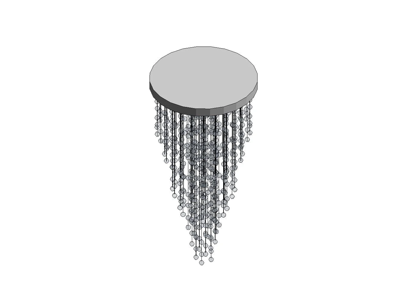 Long Crystal Chandelier