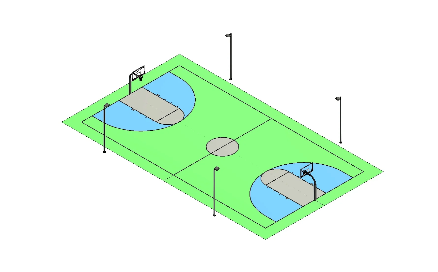 Outdoor Basketball Court