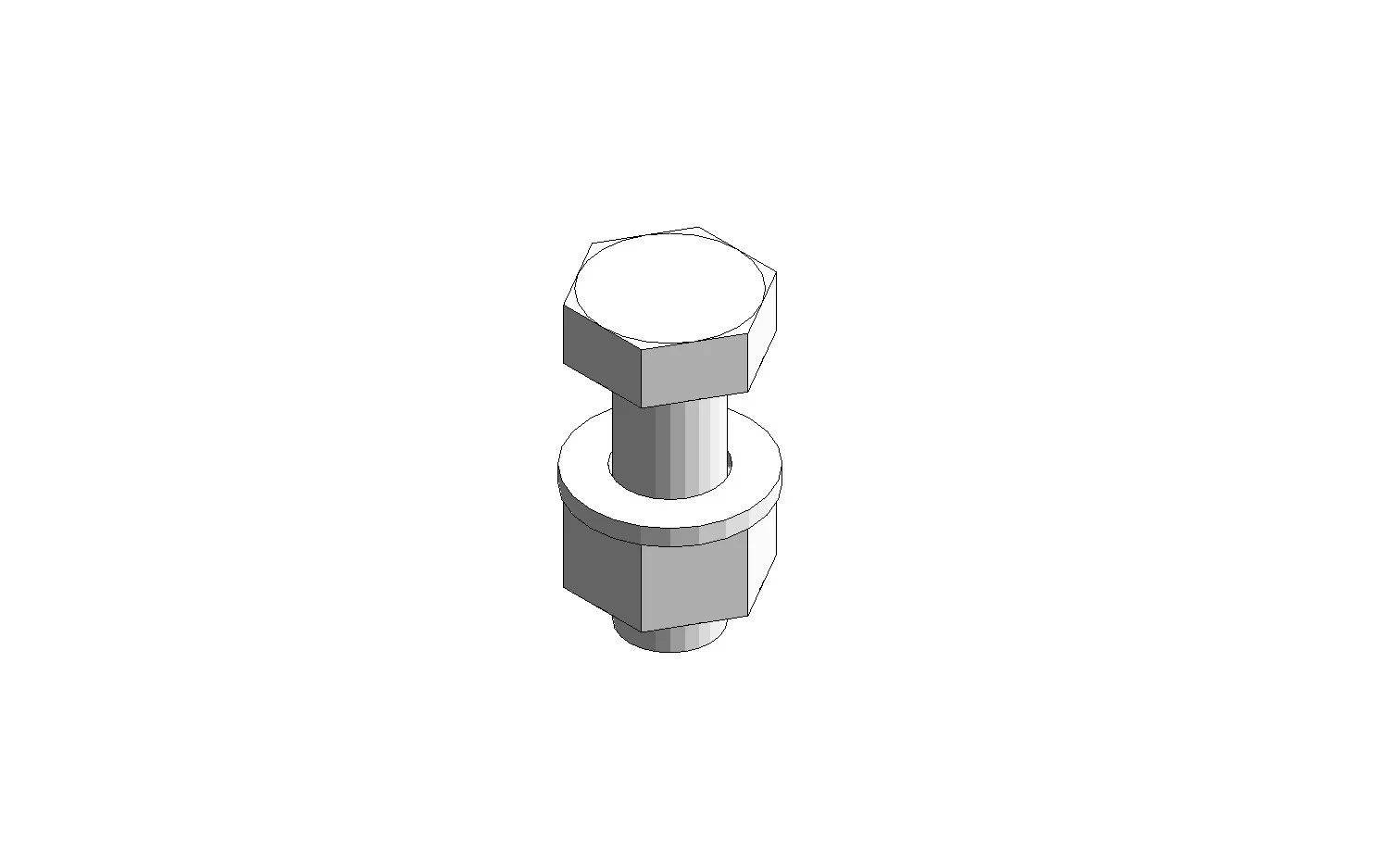 Parametric Hex Bolt Fastener