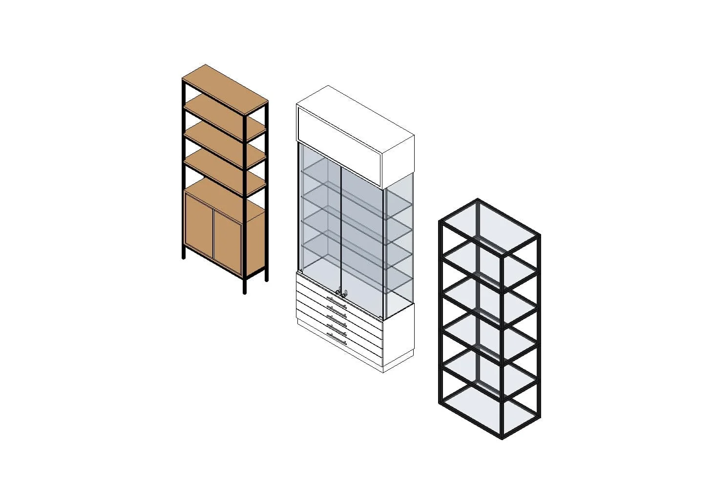 Parametric Interior Display Cabinet