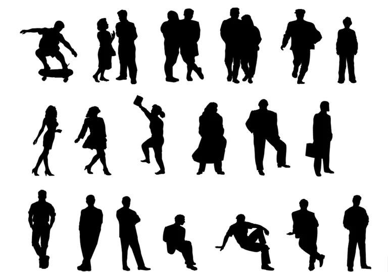 People Silhouettes Site Plan