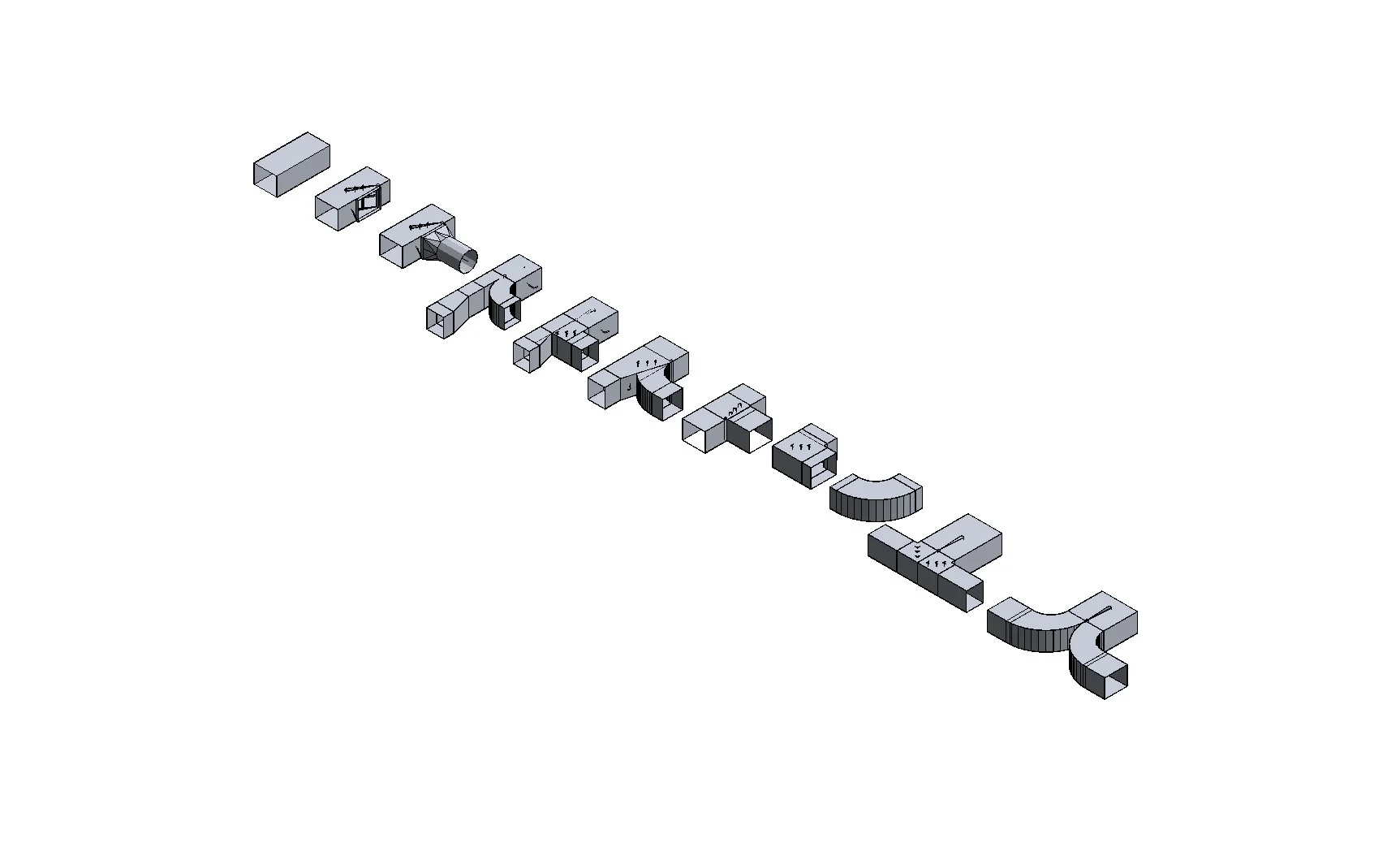 Rectangular Duct Fitting