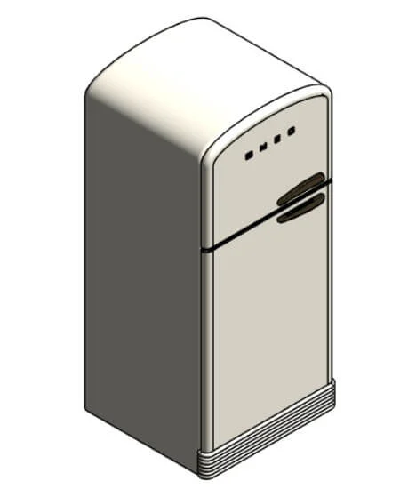 Retro Two Door Refrigerator