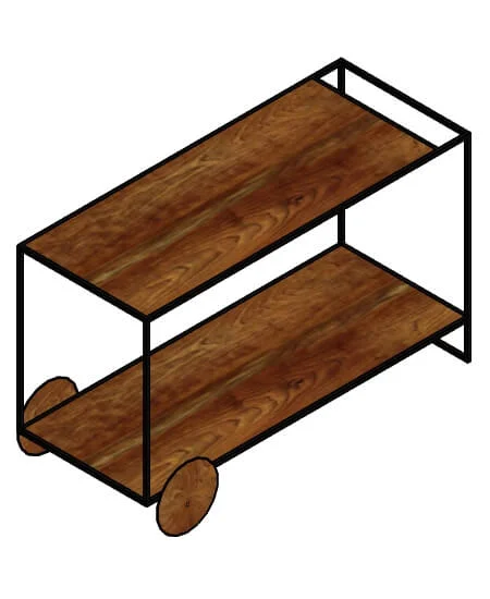 Rolling Bar Cart