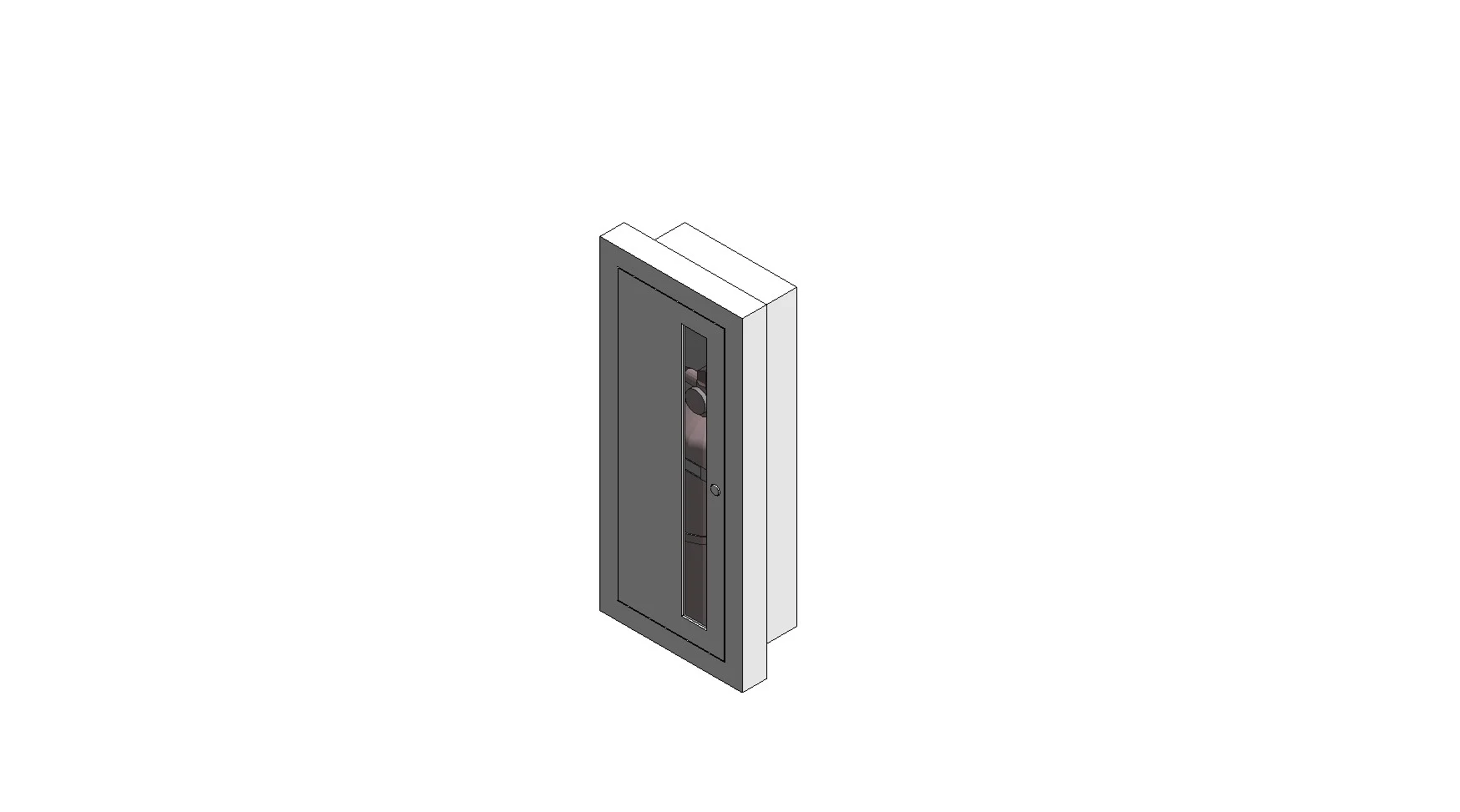 Semi-Recessed Fire Extinguisher Cabinet