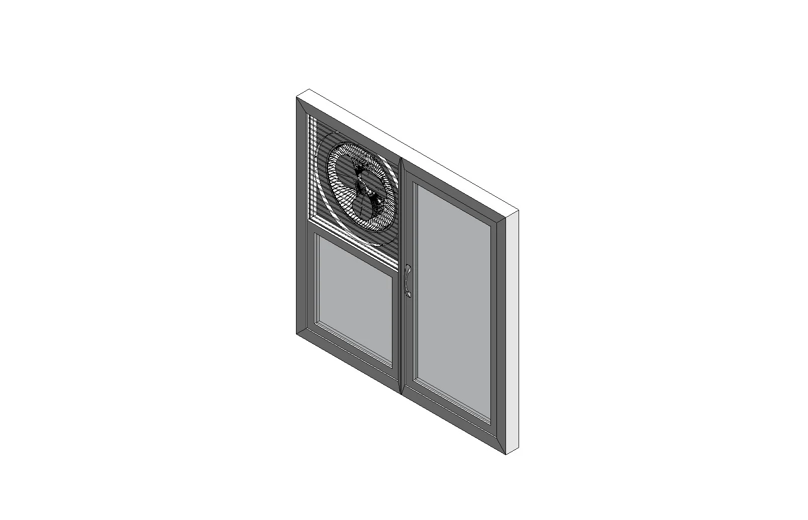 Window with Exhaust Fan